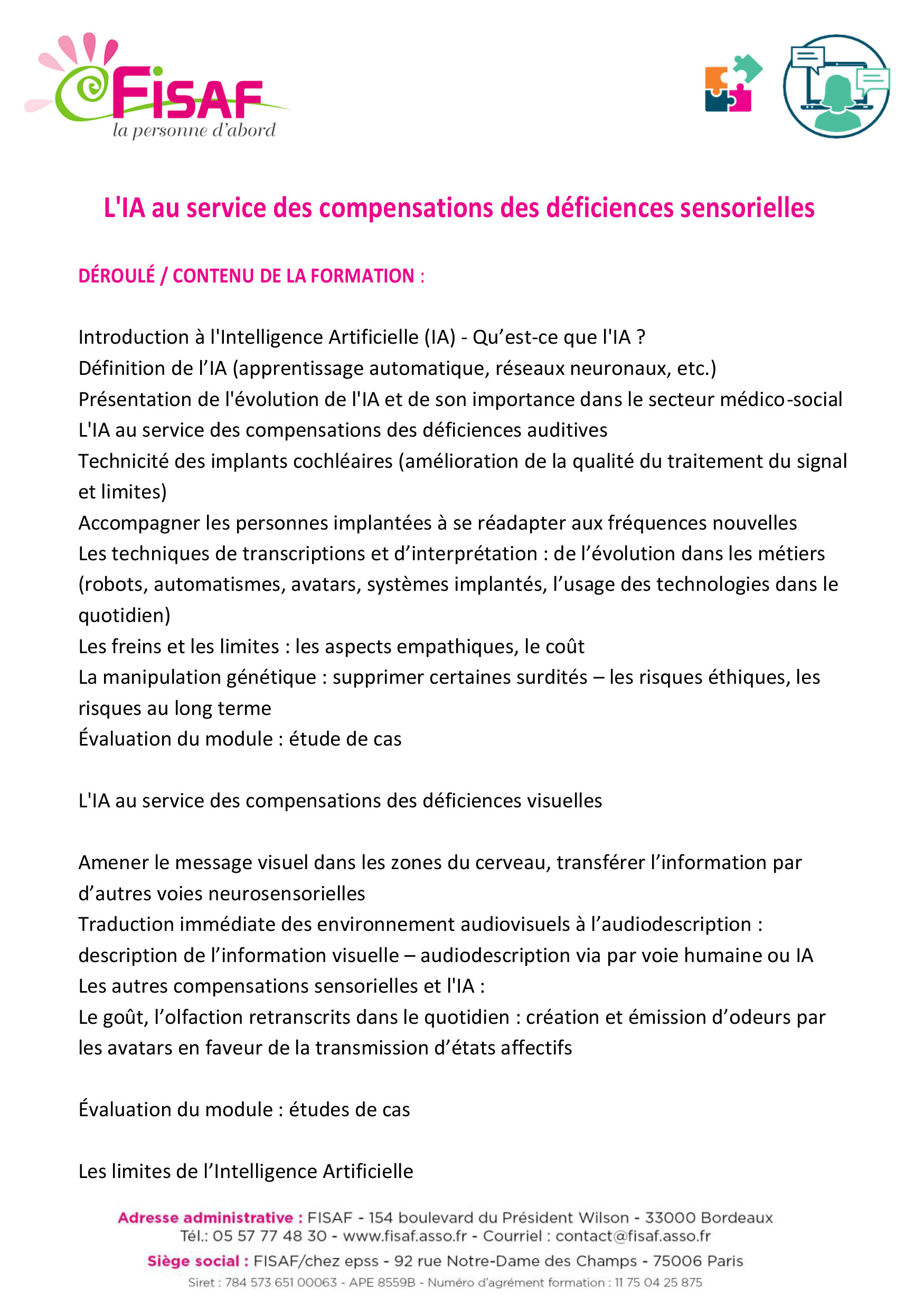 L'IA au service des compensations des déficiences sensorielles