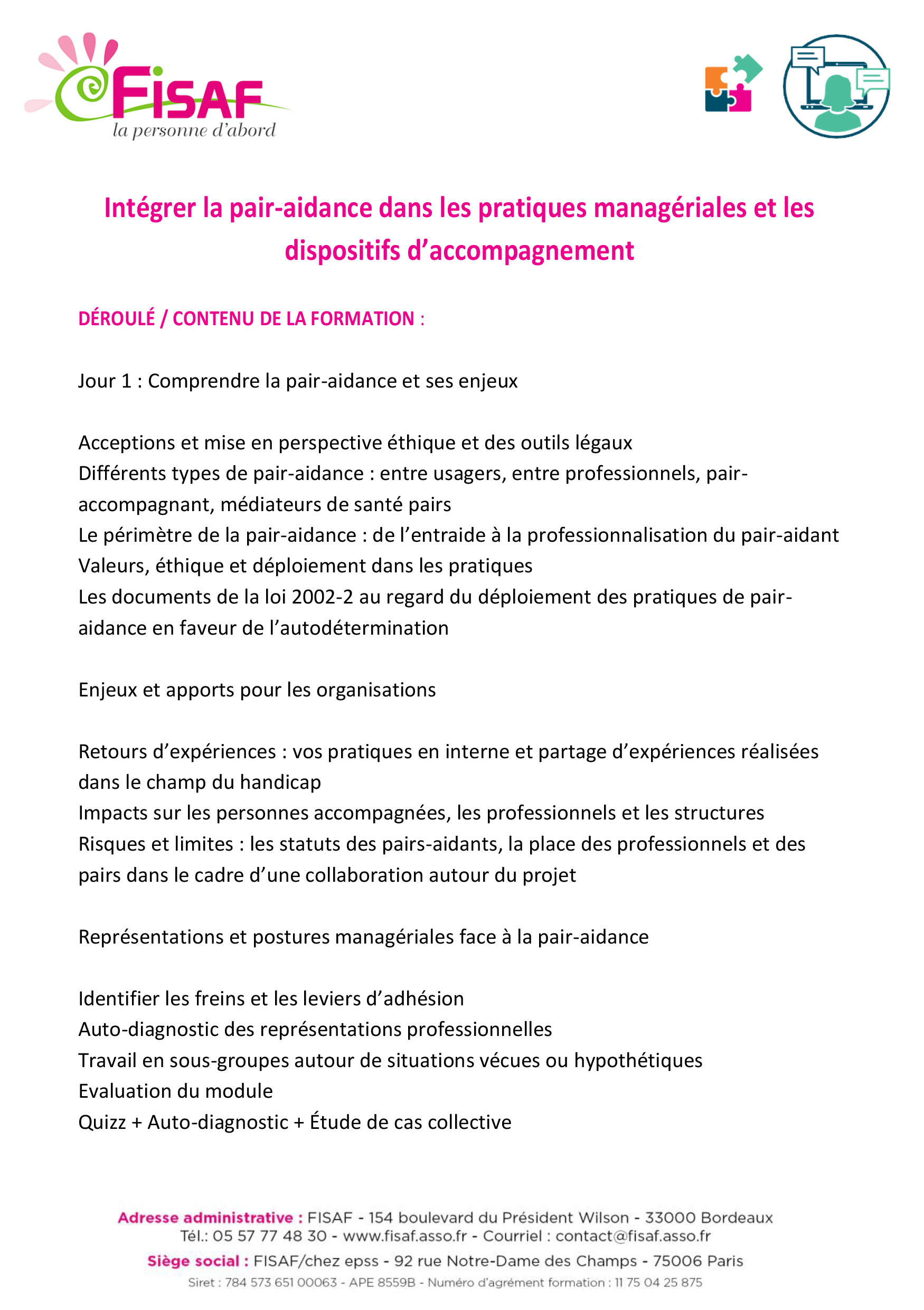Intégrer la pair-aidance dans les pratiques managériales et les dispositifs d’accompagnement
