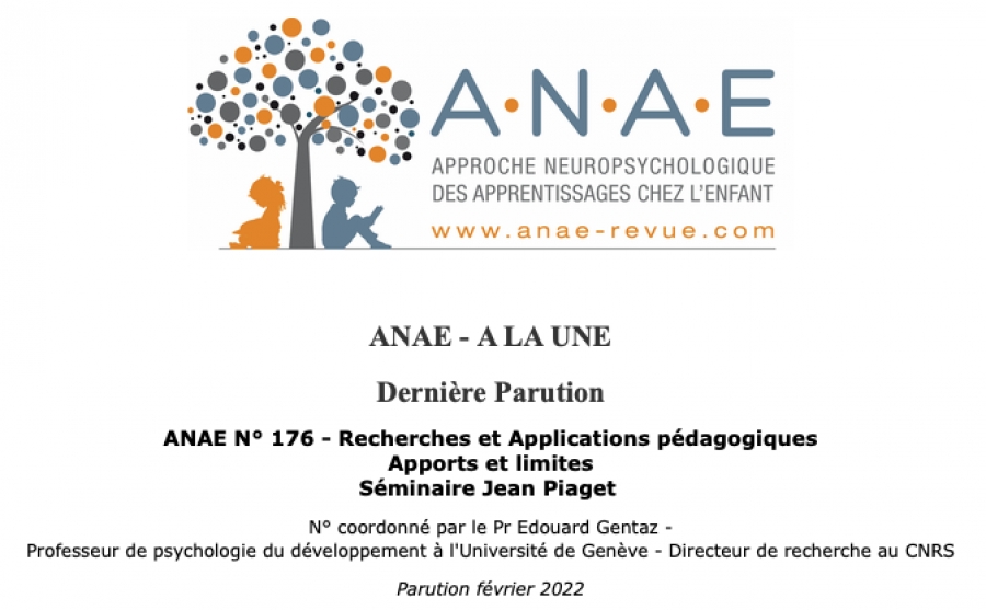 ANAE N° 176 – Recherches et applications pédagogiques - Apports et limites  - Santé mentale des enfants - Port du masque